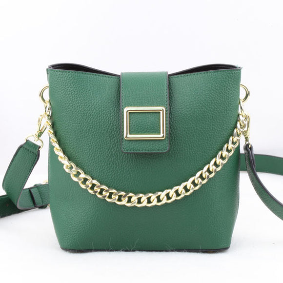 Chain bucket bag - green