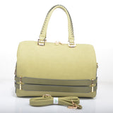 Belted detail & whipstitch handle tote - green