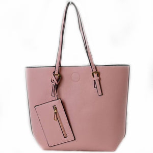 Market tote with pouch - blush