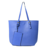 Market tote with pouch - blue