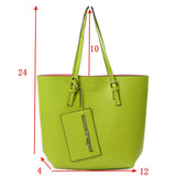 Market tote with pouch - blue