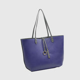 Reversible tote bag - dark grey & blue