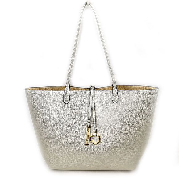 Reversible tote bag - silver & gold