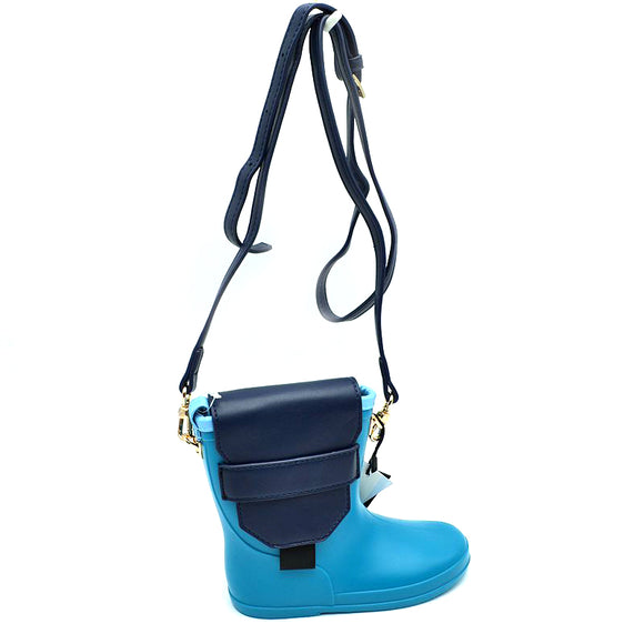 Rain boots crossbody bag - blue