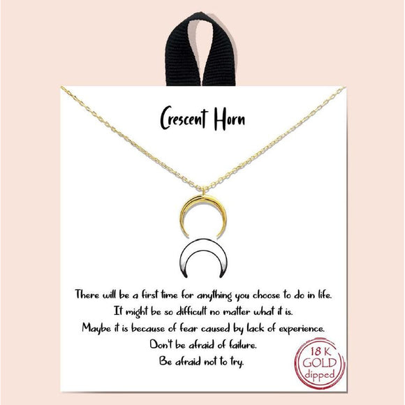 Crescent Horn necklace - gold