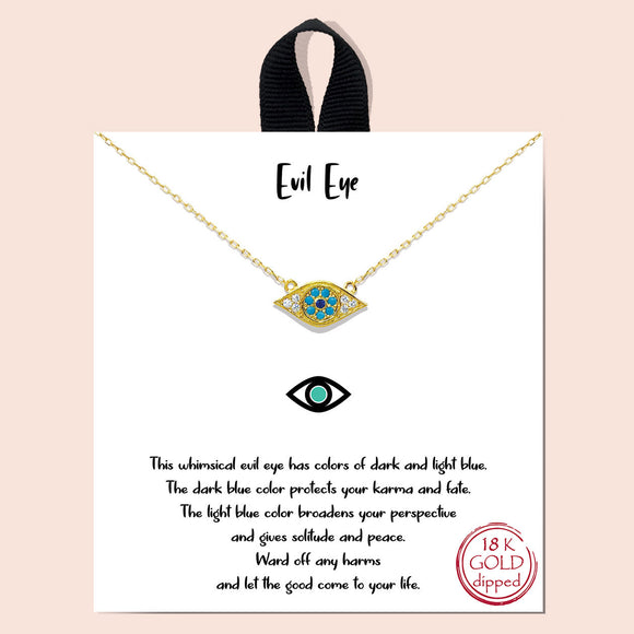 Evil eye necklace - gold