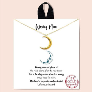 Waxing Moon necklace - gold