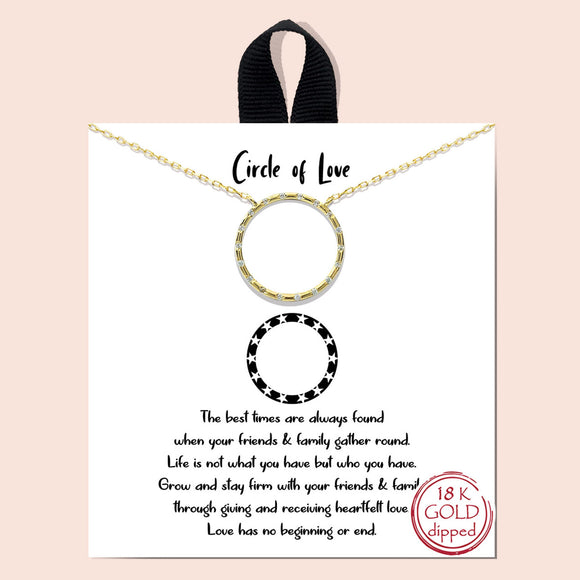 Circle of love necklace - gold