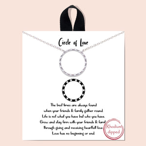 Circle of love necklace - silver