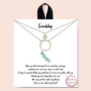 Friendship necklace - silver