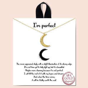 I'm perfect necklace - gold