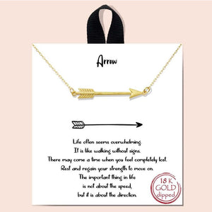 Arrow necklace - matt gold