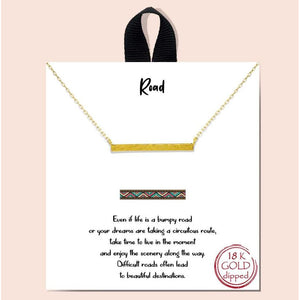 Road necklace - gold