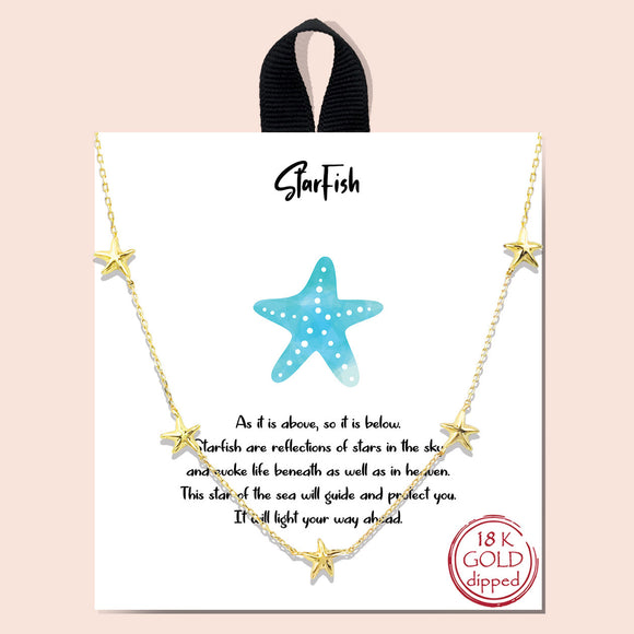 Starfish necklace - gold