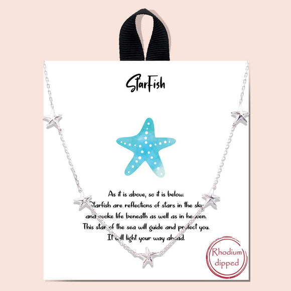 Starfish necklace - silver