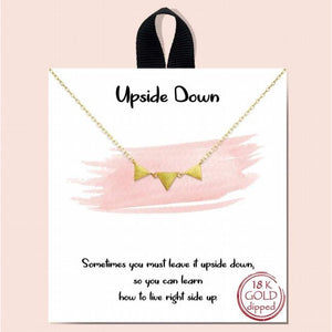 Upside Down necklace - gold
