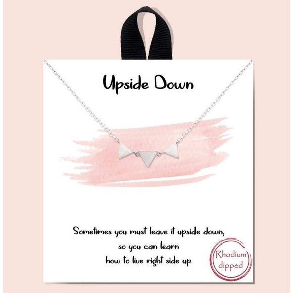 Upside Down necklace - silver