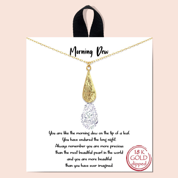 Morning Dew necklace - gold