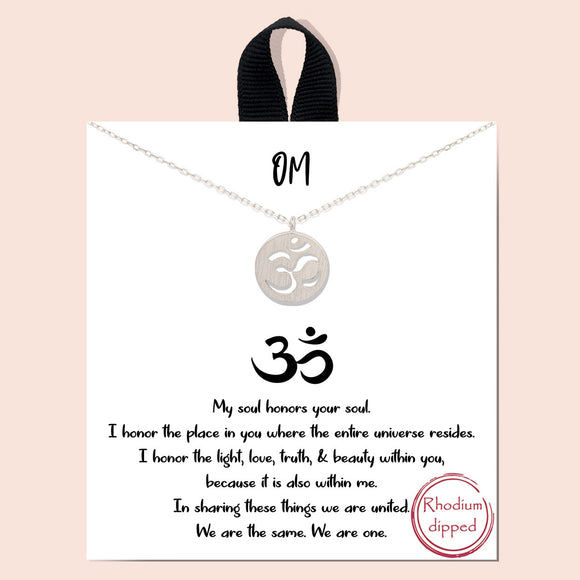 OM necklace - silver