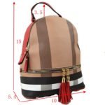 Monogram pattern backpack - black/brown