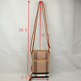 Monogram crossbody bag - taupe