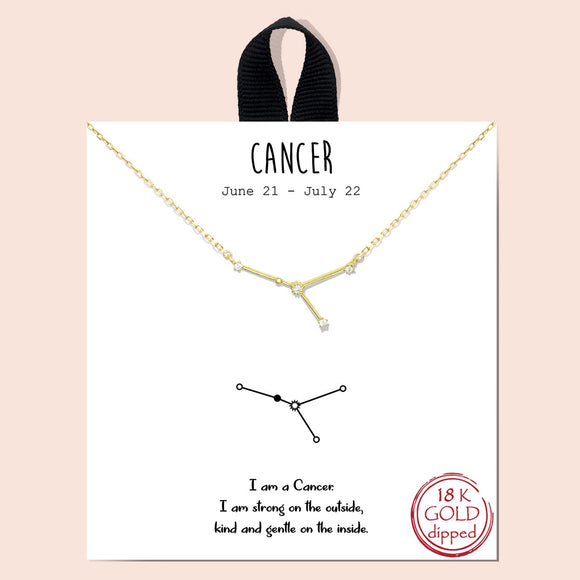 Zodiac - Cancer 6/21-7/22 - gold