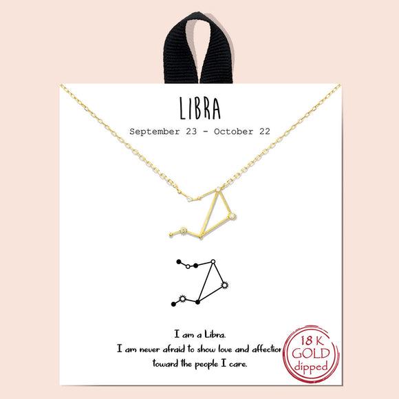 Zodiac - Libra 9/23-10/22 - gold