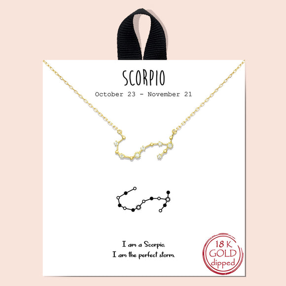 Zodiac - Scorpio 10/23-11/21 - gold