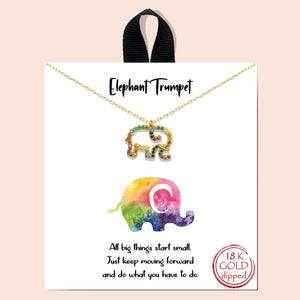 Elephant Trumpet - gold multi