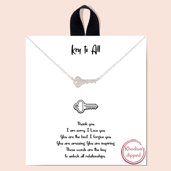 Key to All necklace - silver