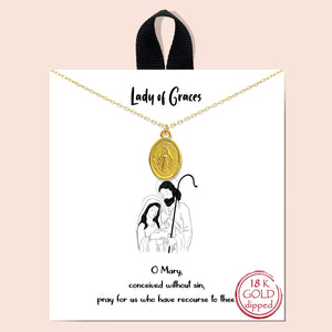 Lady of Graces necklace - gold