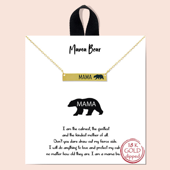 Mama Bear necklace - gold