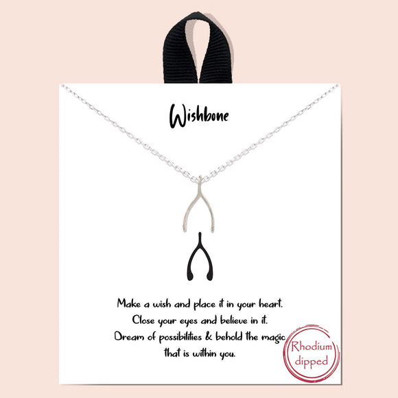 Wishbone necklace - silver