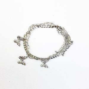 Multi chain w/ Butterfly charm bracelet - RH