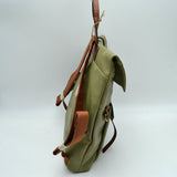 Belted foldover backpack - stone