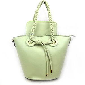 Knot handle bag with wallet - mint
