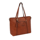 Front pocket tote & pouch set - nude