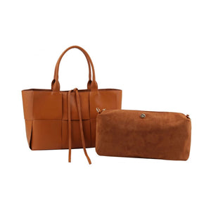 Fashion weaving bag - brown