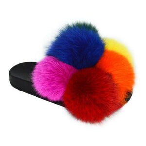 Fur slipper - multi 8