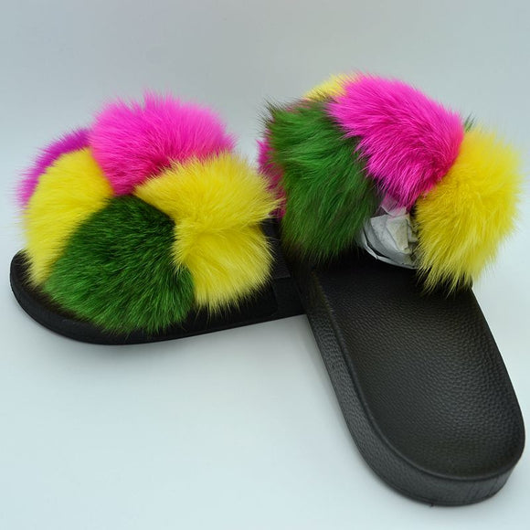Fur slipper - multi 11