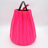 Round barrel tote - neon yellow