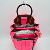 Round barrel tote - neon yellow