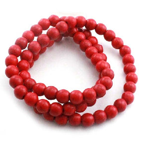 Faux stone bracelet - Red