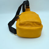 Leather sling pack - mustard