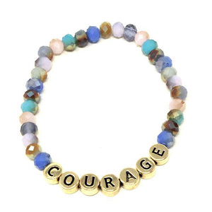 [6PC SET] Courage glass bead bracelet - multi