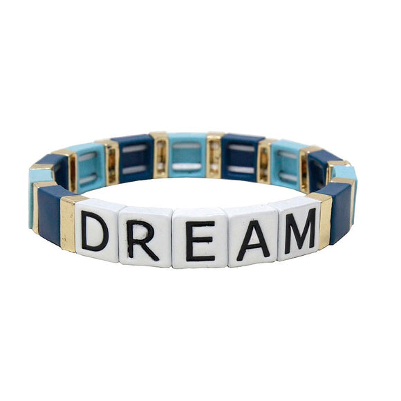 Dream color block bracelet - multi blue