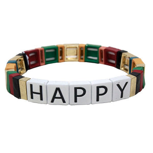 [ 3PC ] Happy color block bracelet - DMT