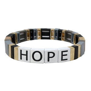 Hope color block bracelet -  black multi
