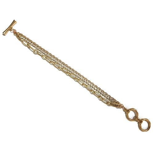 Gold chain with rhinestone bracelet
