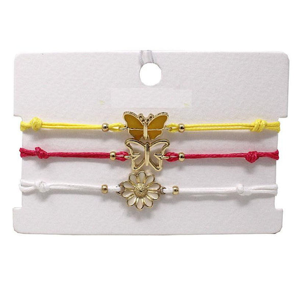 [6PC SET] Butterfly & Flower multi bracelet